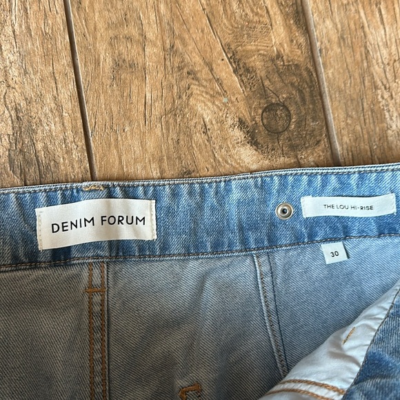 Denim Forum ARITZIA The Lou Hi-rise Jean 7 yrs blue taboo size 30 - Picture 7 of 10